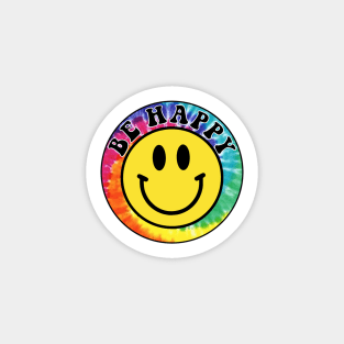 Tie Dye Be Happy Sticker